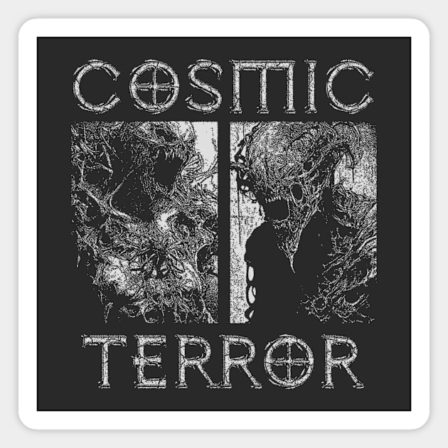 COSMIC TERROR - Dark & Horror Alien Artwork Magnet by metamorfatic